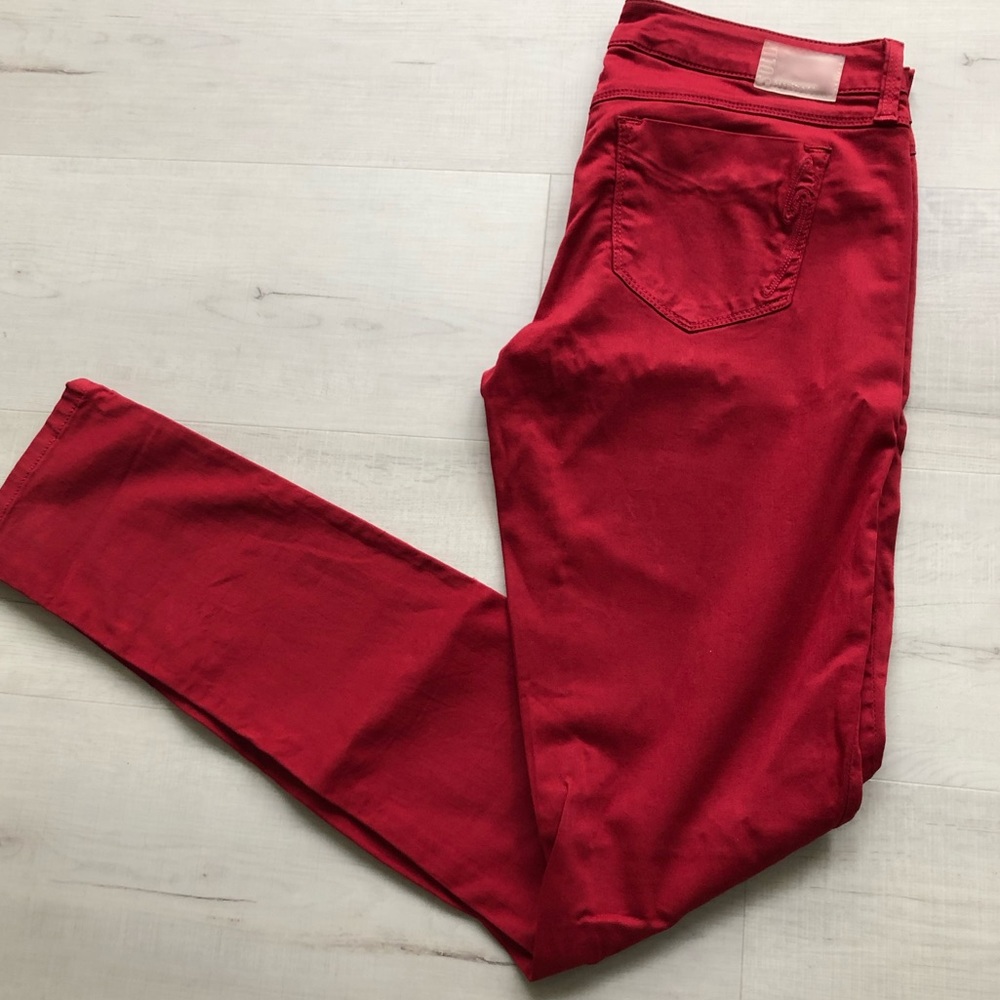 SOLD Design Lab red skinny jeans